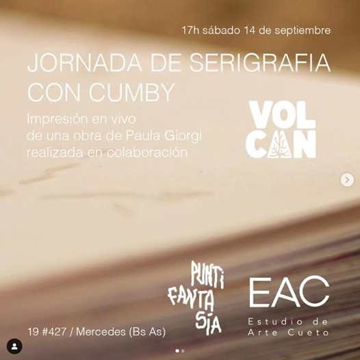 Lee más sobre el artículo SERIGRAFIA CON CUMBY GIRAUDI